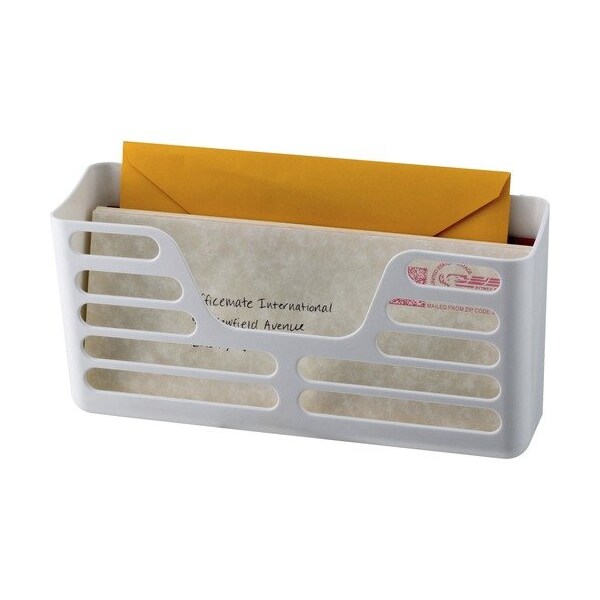 Officemate Utility Pocket, Magnetic, 10-1/4inWx3inDx5-1/4inH, White OIC92541 - main
